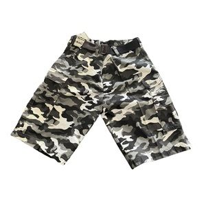 Black and white cargo army shorts new with tags NWT size 36